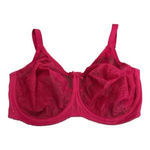 Wacoal 855186 Sheer Underwire Bra 34G Red Magenta Mesh – Pre-Love